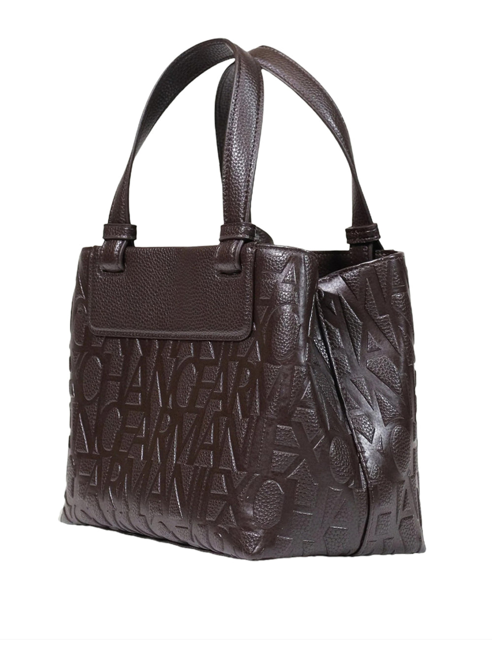 Armani Exchange Borsa Shopper Armani Exchange Logo In Rilievo - Marrone