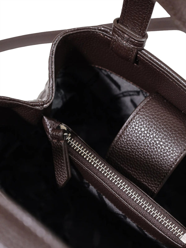 ARMANI EXCHANGE Borsa Shopper Armani Exchange Logo In Rilievo - Marrone