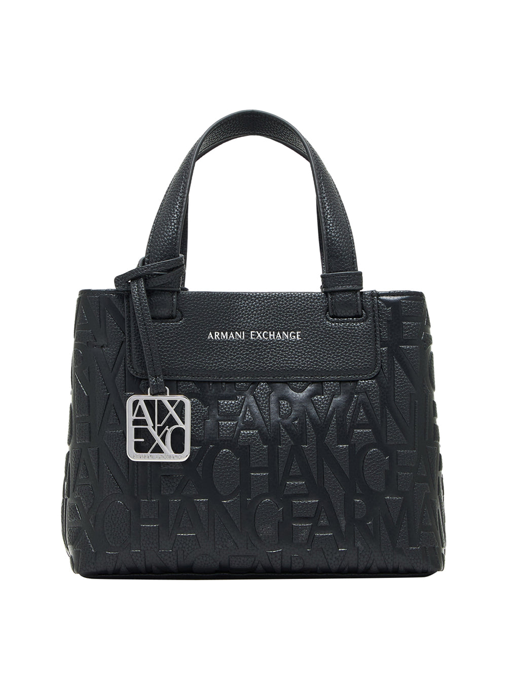 Armani Exchange Borsa Armani Exchange shopping Tote con logo in rilievo e tracolla Nero