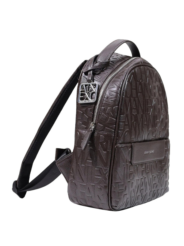 ARMANI EXCHANGE Zaino Armani Exchange Logo Frontale Marrone