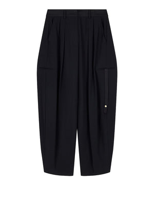 Armani Exchange Pantaloni Oversize In Viscosa Armani Exchange - Nero