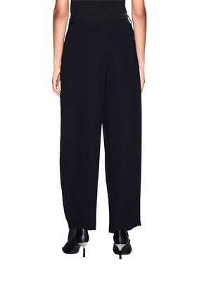 Armani Exchange Pantaloni Oversize In Viscosa Armani Exchange - Nero