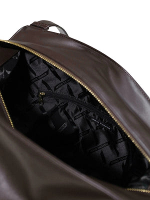 ARMANI EXCHANGE Borsa Shopper Armani Exchange Logo Frontale Marrone