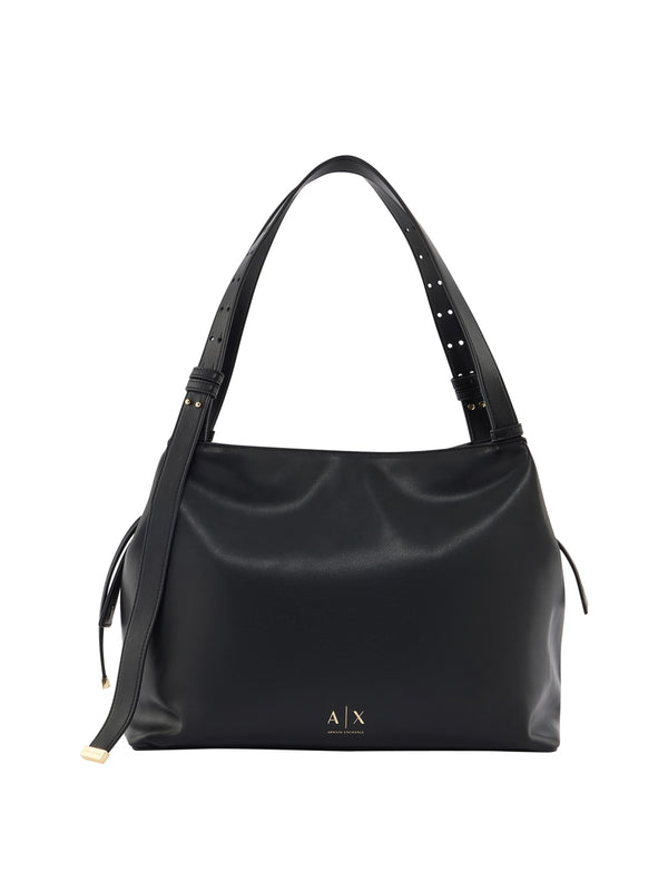 ARMANI EXCHANGE Borsa Shopper Armani Exchange Logo Frontale Nero