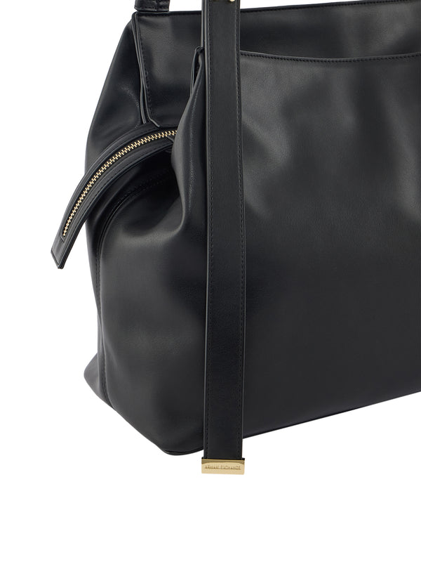 ARMANI EXCHANGE Borsa Shopper Armani Exchange Logo Frontale Nero