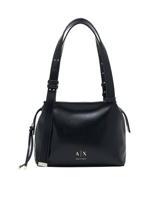 ARMANI EXCHANGE Borsa Shopper Armani Exchange Logo Frontale Nero