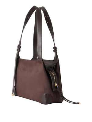 ARMANI EXCHANGE Borsa Shopper Armani Exchange Logo Frontale Marrone