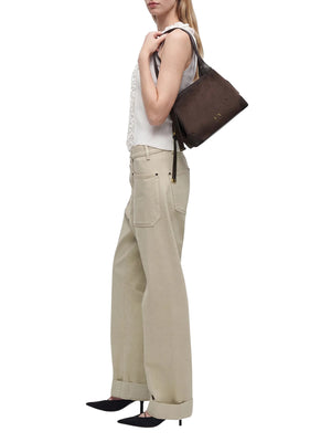 ARMANI EXCHANGE Borsa Shopper Armani Exchange Logo Frontale Marrone