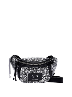 ARMANI EXCHANGE Mini Borsa Con Rivestimento Esterno In Vetro Armani Exchange - Black/Crystal