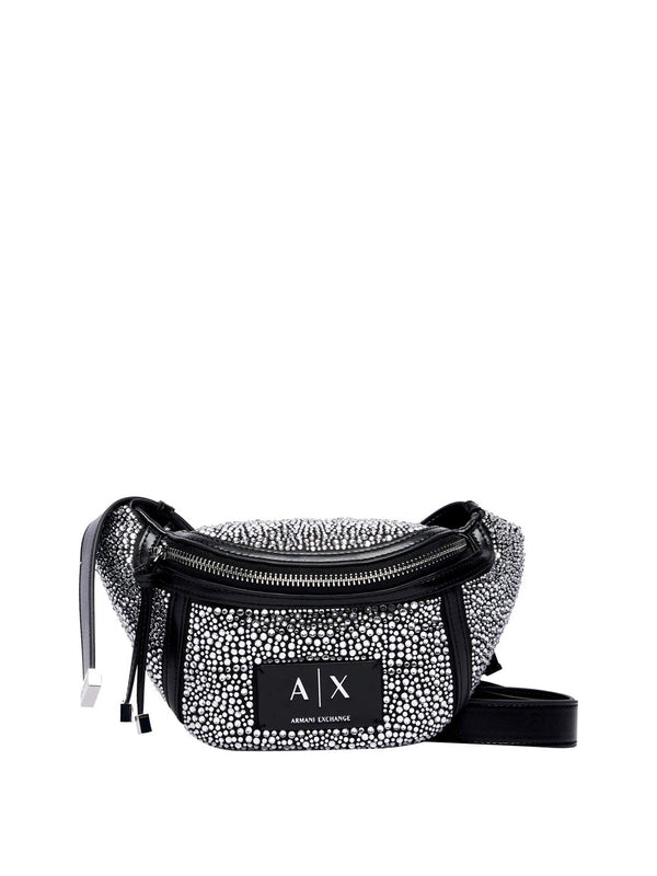ARMANI EXCHANGE Mini Borsa Con Rivestimento Esterno In Vetro Armani Exchange - Black/Crystal