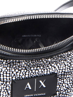 ARMANI EXCHANGE Mini Borsa Con Rivestimento Esterno In Vetro Armani Exchange - Black/Crystal