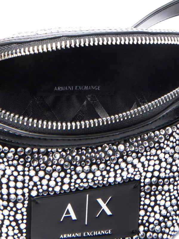 ARMANI EXCHANGE Mini Borsa Con Rivestimento Esterno In Vetro Armani Exchange - Black/Crystal
