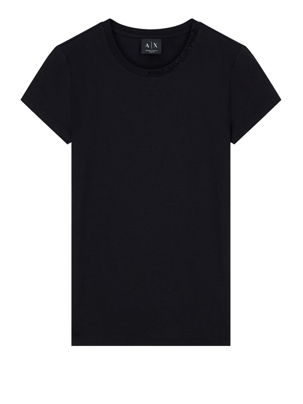 ARMANI EXCHANGE T-Shirt Armani Exchange Logo Frontale Nero