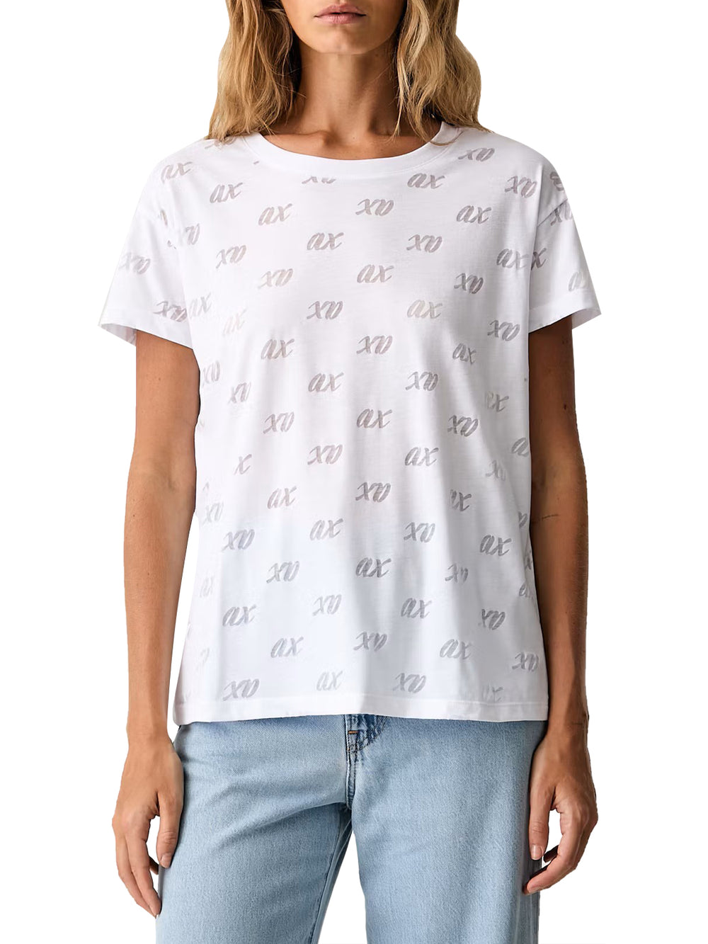ARMANI EXCHANGE Tshirt In Cotone Con Logo Armani Exchange - Bianco