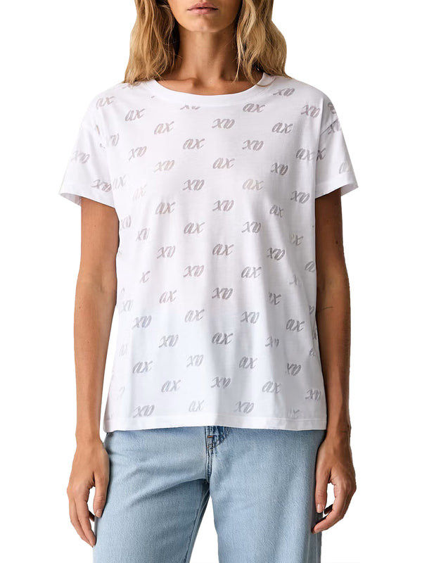 ARMANI EXCHANGE Tshirt In Cotone Con Logo Armani Exchange - Bianco