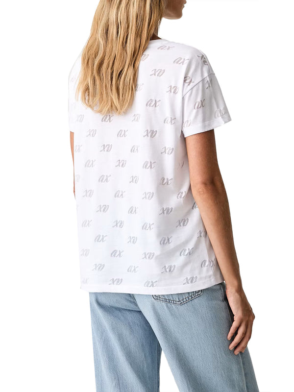 ARMANI EXCHANGE Tshirt In Cotone Con Logo Armani Exchange - Bianco