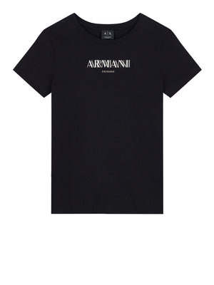 ARMANI EXCHANGE T-Shirt Armani Exchange Logo Frontale Nero