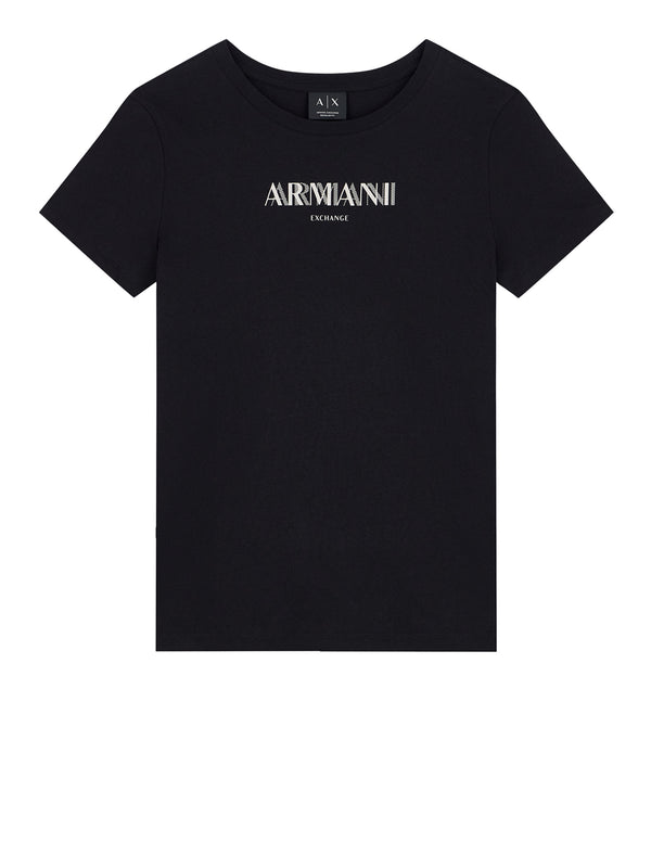 ARMANI EXCHANGE T-Shirt Armani Exchange Logo Frontale Nero