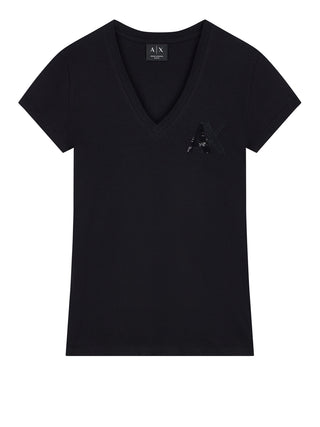 ARMANI EXCHANGE T-Shirt Armani Exchange Logo Frontale Nero
