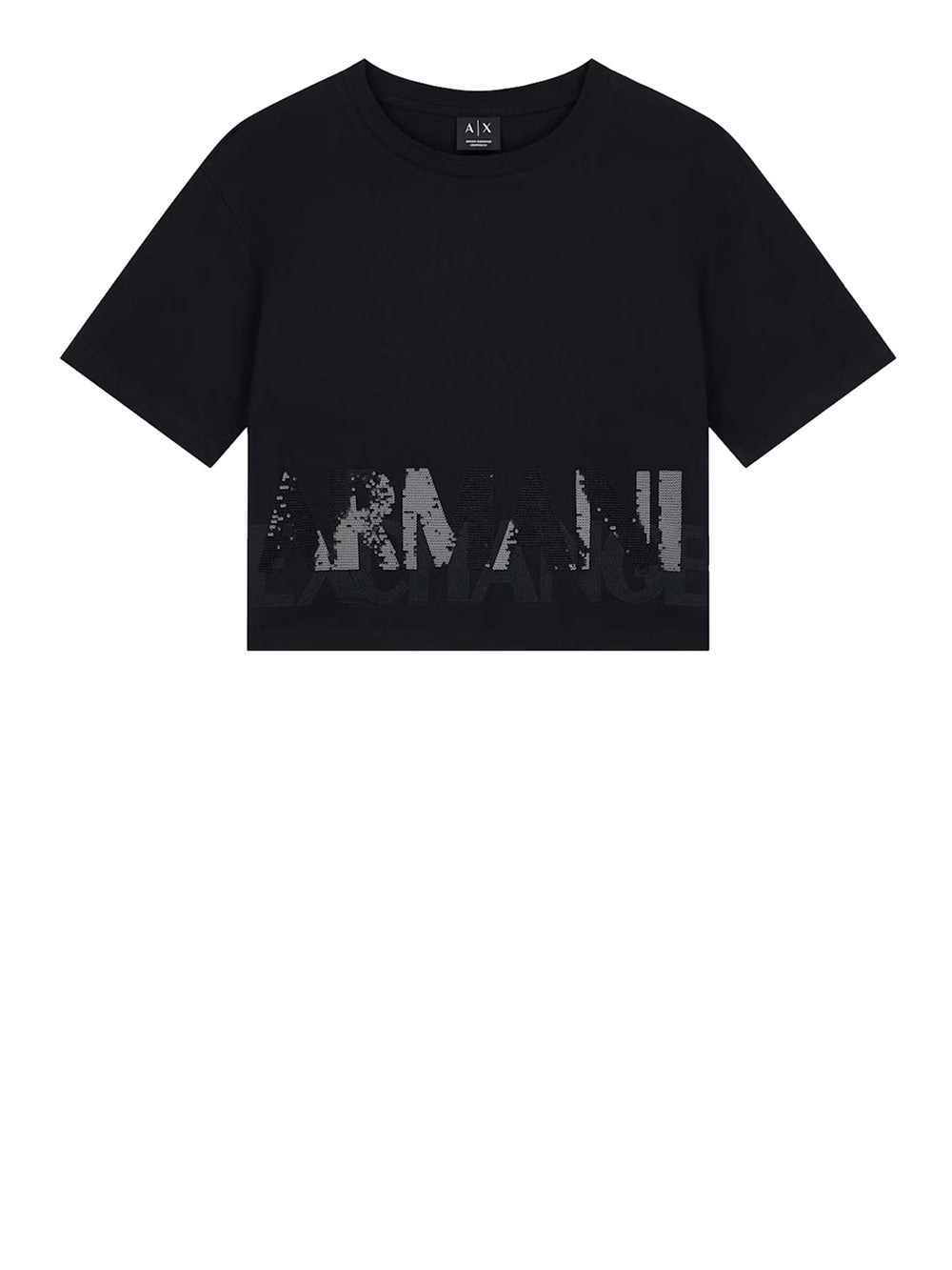 Armani Exchange Tshirt Regular Fit In Jersey Di Cotone Armani Exchange - Nero