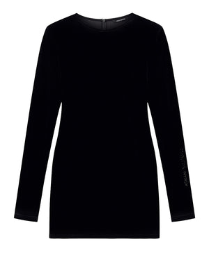 Armani Exchange Abito Aderente In Velluto Elasticizzato Armani Exchange - Nero