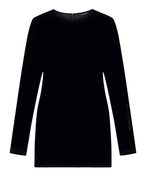 Armani Exchange Abito Aderente In Velluto Elasticizzato Armani Exchange - Nero