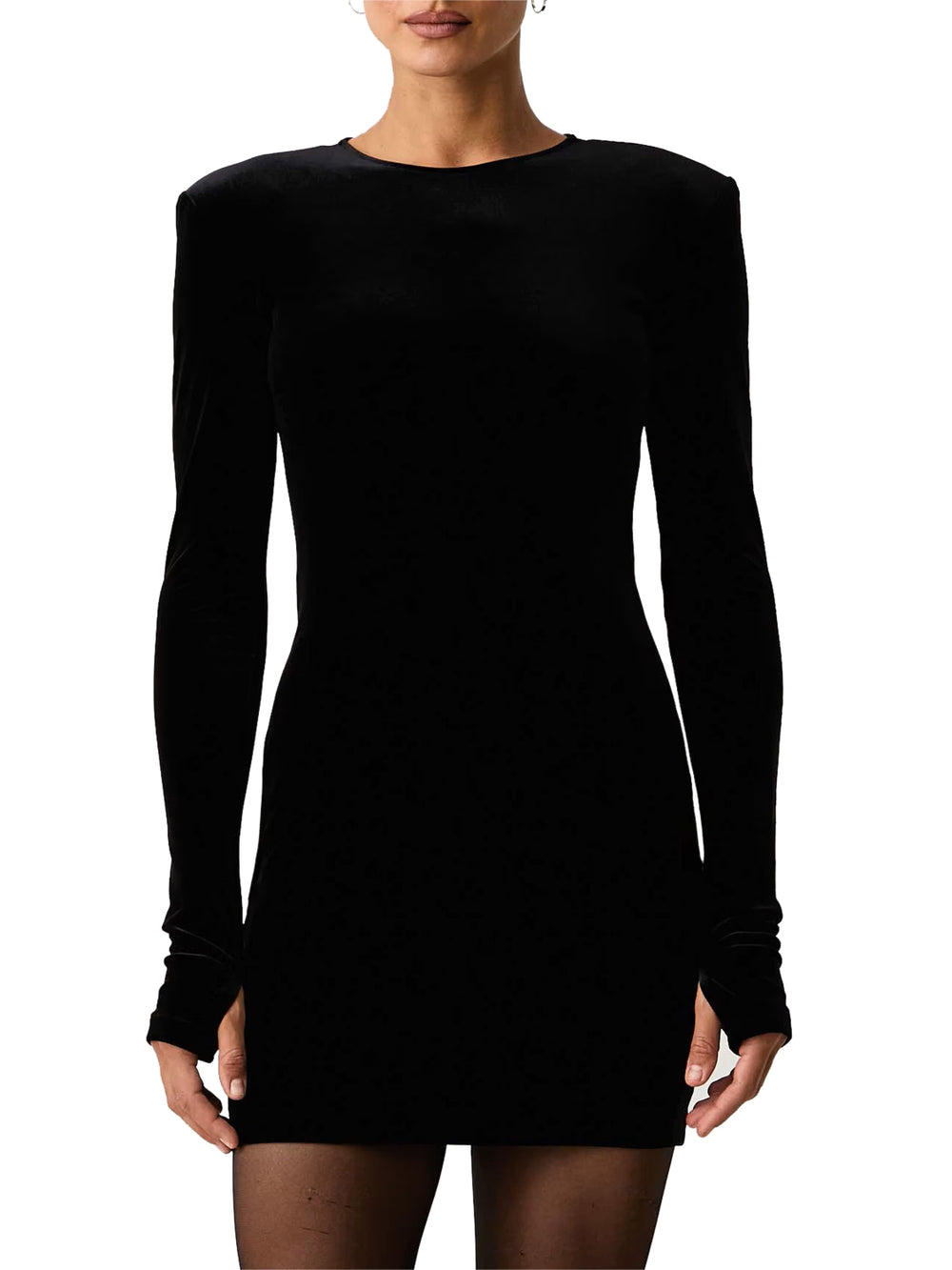 Armani Exchange Abito Aderente In Velluto Elasticizzato Armani Exchange - Nero