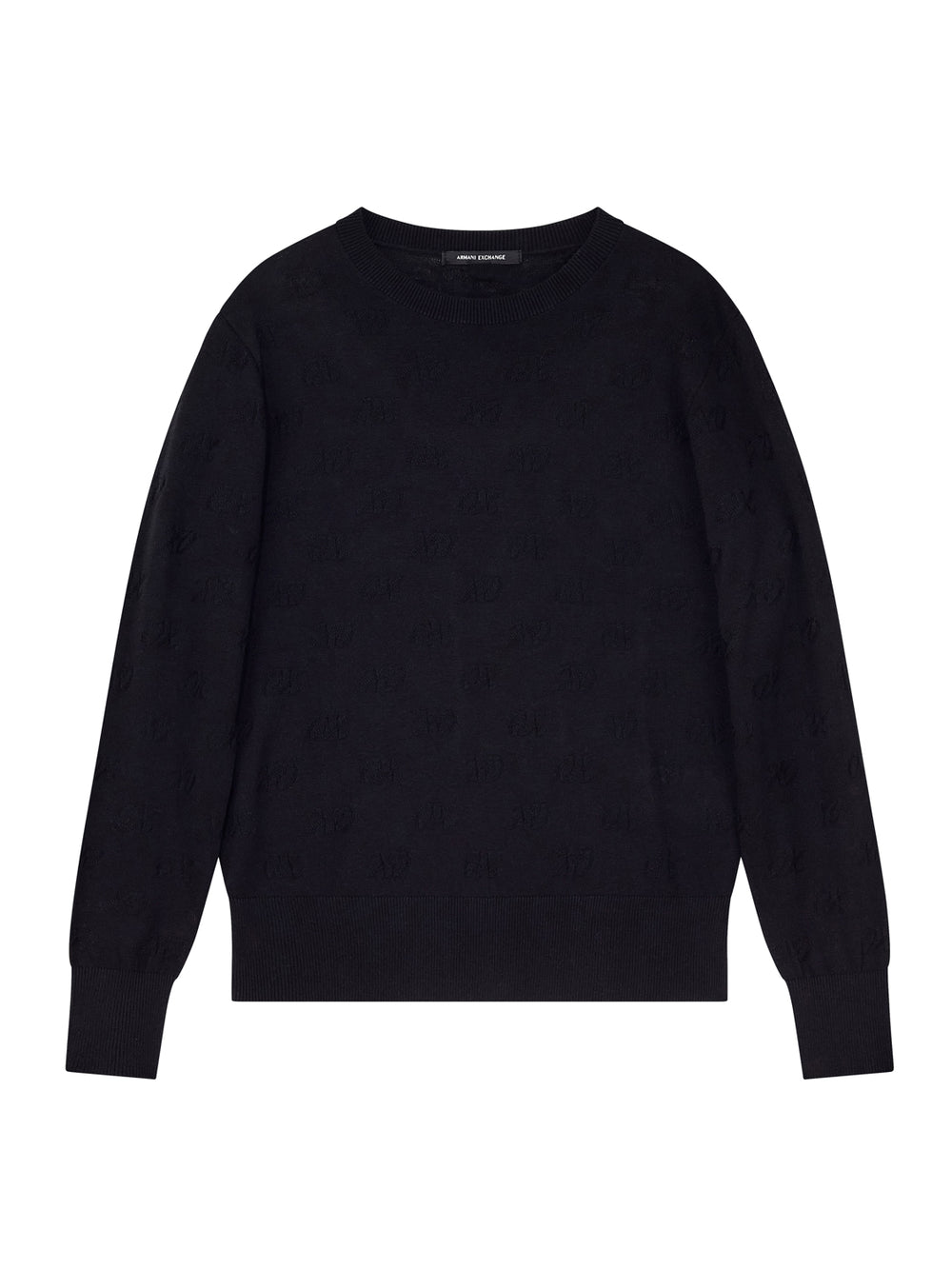 ARMANI EXCHANGE Pullover Armani Exchange Con Motivo A Rilievo - Nero