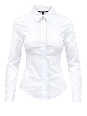 ARMANI EXCHANGE Camicia Stretch In Popeline Di Cotone Armani Exchange - Bianco