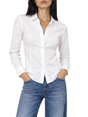 ARMANI EXCHANGE Camicia Stretch In Popeline Di Cotone Armani Exchange - Bianco