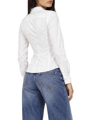 ARMANI EXCHANGE Camicia Stretch In Popeline Di Cotone Armani Exchange - Bianco