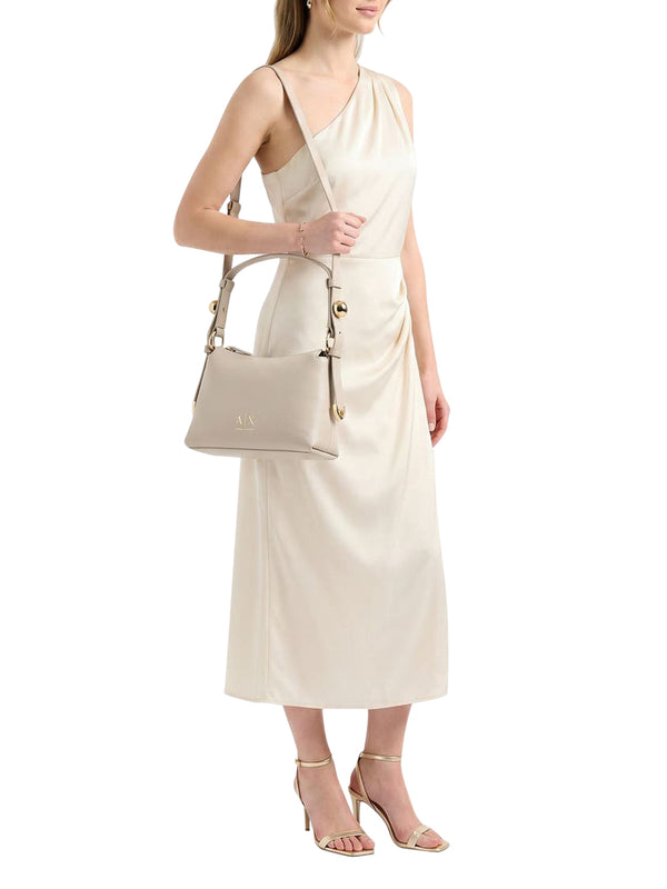ARMANI EXCHANGE Borsa A Tracolla Armani Exchange Logo Frontale Beige