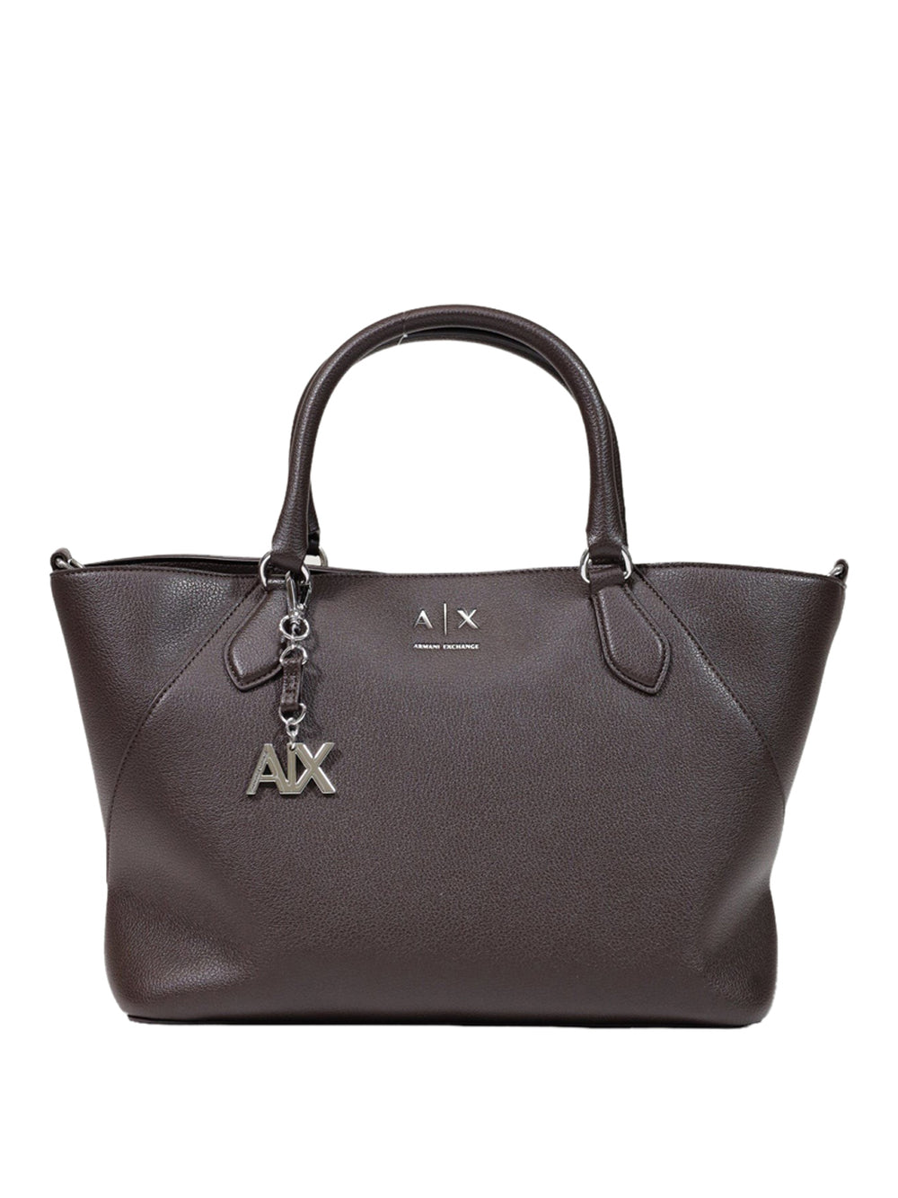 ARMANI EXCHANGE Borsa Shopper Armani Exchange Charm Logo Marrone