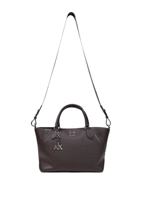 ARMANI EXCHANGE Borsa Shopper Armani Exchange Charm Logo Marrone