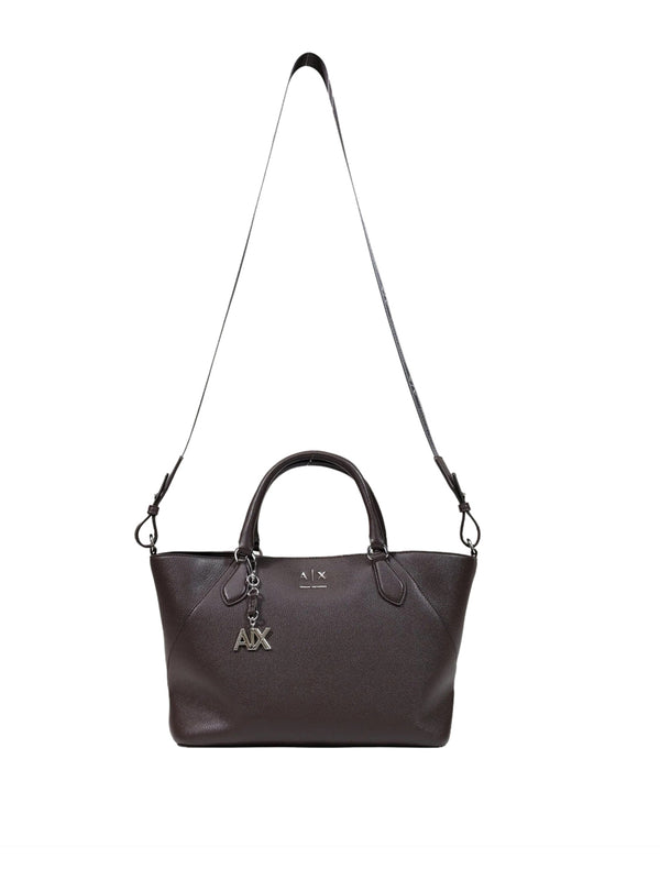 ARMANI EXCHANGE Borsa Shopper Armani Exchange Charm Logo Marrone