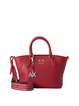 ARMANI EXCHANGE Borsa A Shopper Armani Exchange Logo Frontale - Rosso
