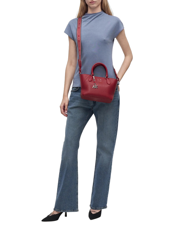 ARMANI EXCHANGE Borsa A Shopper Armani Exchange Logo Frontale - Rosso