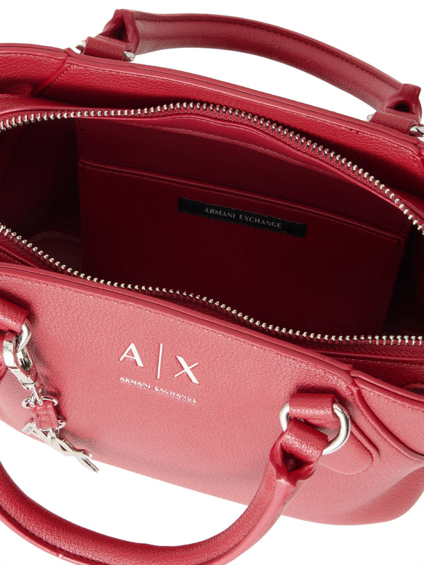 ARMANI EXCHANGE Borsa A Shopper Armani Exchange Logo Frontale - Rosso
