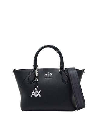 ARMANI EXCHANGE Borsa A Shopper Armani Exchange Logo Frontale - Nero