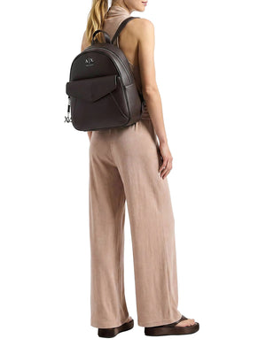 ARMANI EXCHANGE Zaino Armani Exchange Logo Frontale Marrone