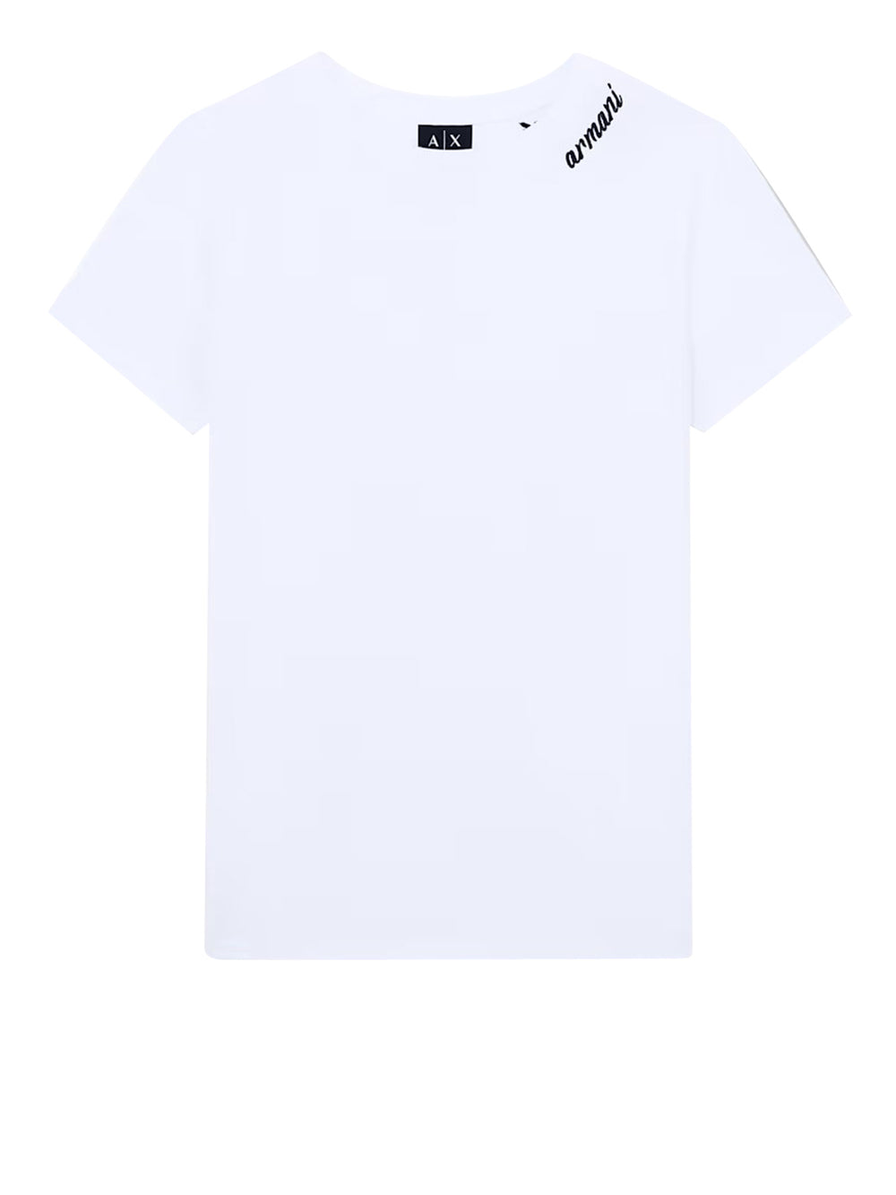 ARMANI EXCHANGE Tshirt Regular Fit In Jersey Di Cotone Con Scritta Armani Exchange - Bianco