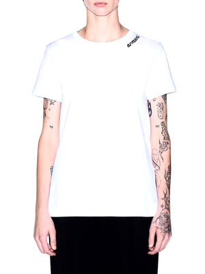 ARMANI EXCHANGE Tshirt Regular Fit In Jersey Di Cotone Con Scritta Armani Exchange - Bianco