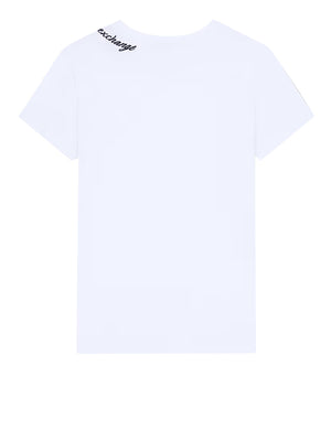 ARMANI EXCHANGE Tshirt Regular Fit In Jersey Di Cotone Con Scritta Armani Exchange - Bianco