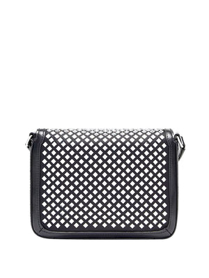 ARMANI EXCHANGE Borsa A Tracolla Con Motivo Geometrico In Strass Armani Exchange - Black/Crystal