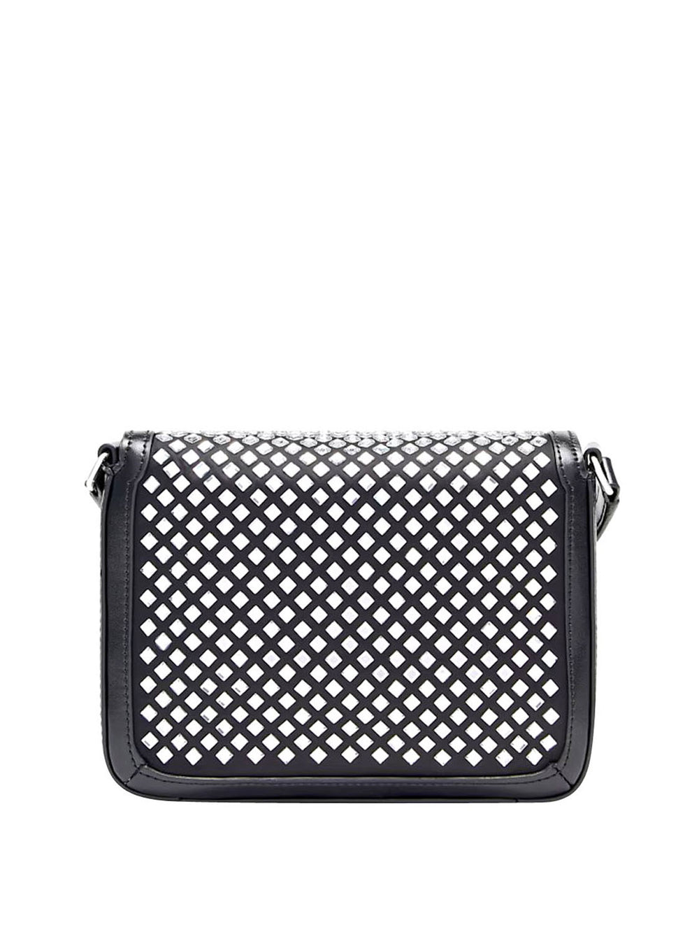 Armani Exchange Borsa A Tracolla Con Motivo Geometrico In Strass Armani Exchange - Black/Crystal