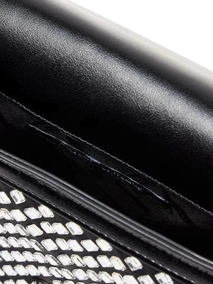 ARMANI EXCHANGE Borsa A Tracolla Con Motivo Geometrico In Strass Armani Exchange - Black/Crystal