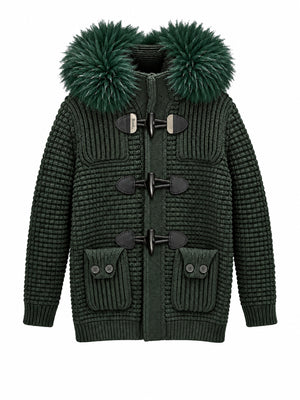 Bark Giubbotto Con Pelliccia Duffle Coat Bark - Verde