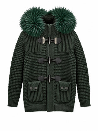 Bark Giubbotto Con Pelliccia Duffle Coat Bark - Verde