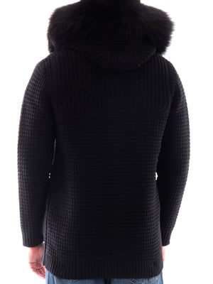 BARK Giubbotto con pelliccia Duffle Coat Lurex Bark - Nero