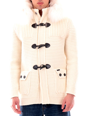 BARK Giubbotto con pelliccia Duffle Coat Lurex Bark - Bianco